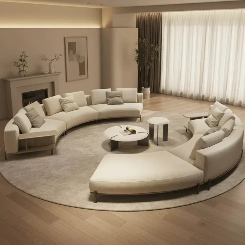 

Modern modular sofa set with high-density foam upholstery, fabric upholstery, wooden legs, suitable for apartments, hotels