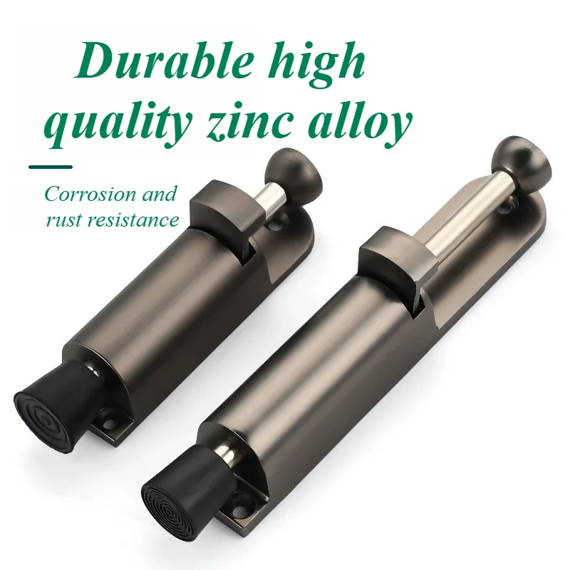 Telescopic Door Stopper Spring Loaded Heavy Duty Stopper Metal Adjustable Position with Foot Brake Wedges for Door Bottom Seam
