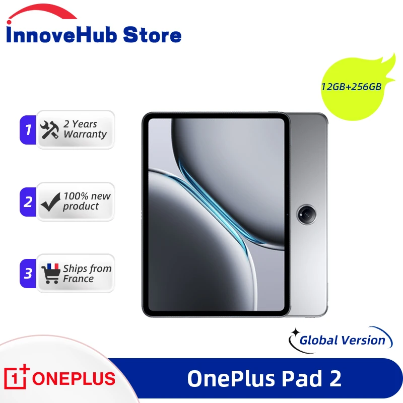 Global Version OnePlus Pad 2 Tablet 12GB 256GB Snapdragon 8 Gen 3 Chipset 3K 12 inches Display 9510mAh Battery