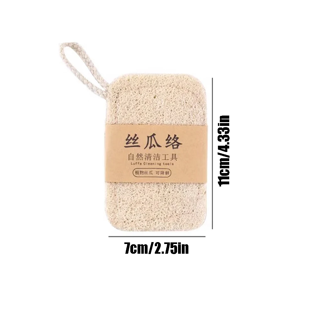 Natural Luffa Dish Towel Washing Cloth Sponge Loofah Scrub Pad Dish Pot Oil Stain Removing Scrubber Kitchen Clean Brushes Pad