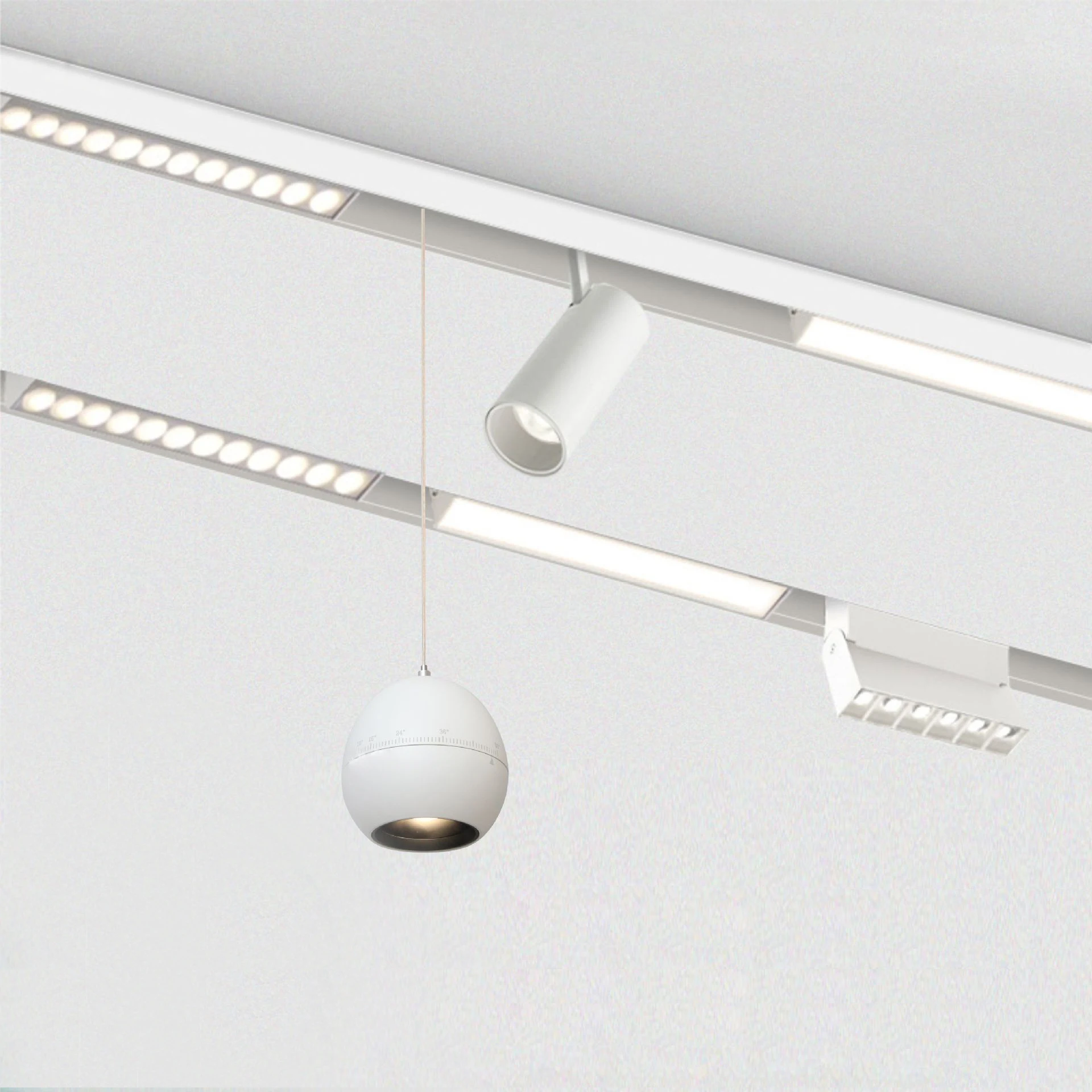 Imagem -03 - Smart Magnetic Track Lighting System Dimmable Light Tuya Zigbee Dali Rail Magnet Lamp Branco 48v