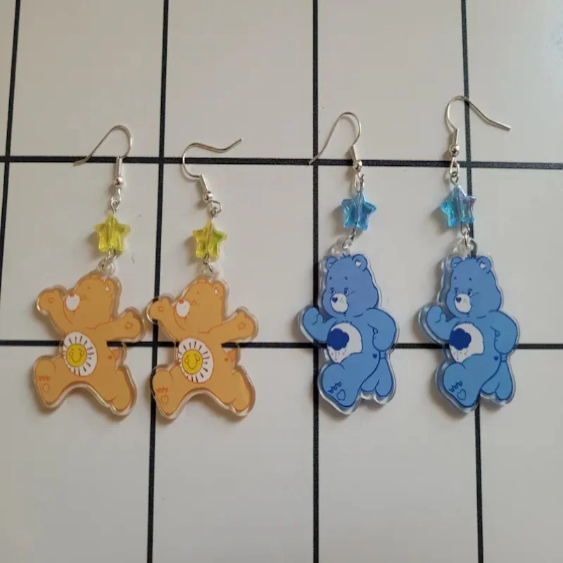 

Y2K Handmade Cartoon Bear Dangle Earrings - Retro Nostalgic Jewelry, Ideal Colorful Gift for Women & Teens