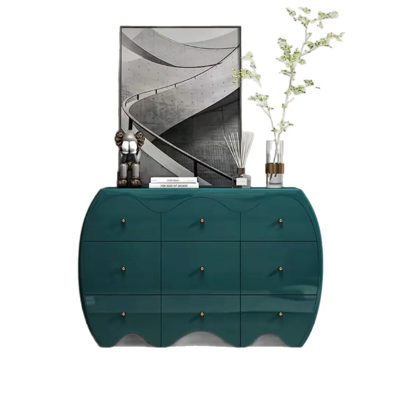 American solid wood chest of drawers, multi-functional storage chest of drawers, bedroom TV cabinet