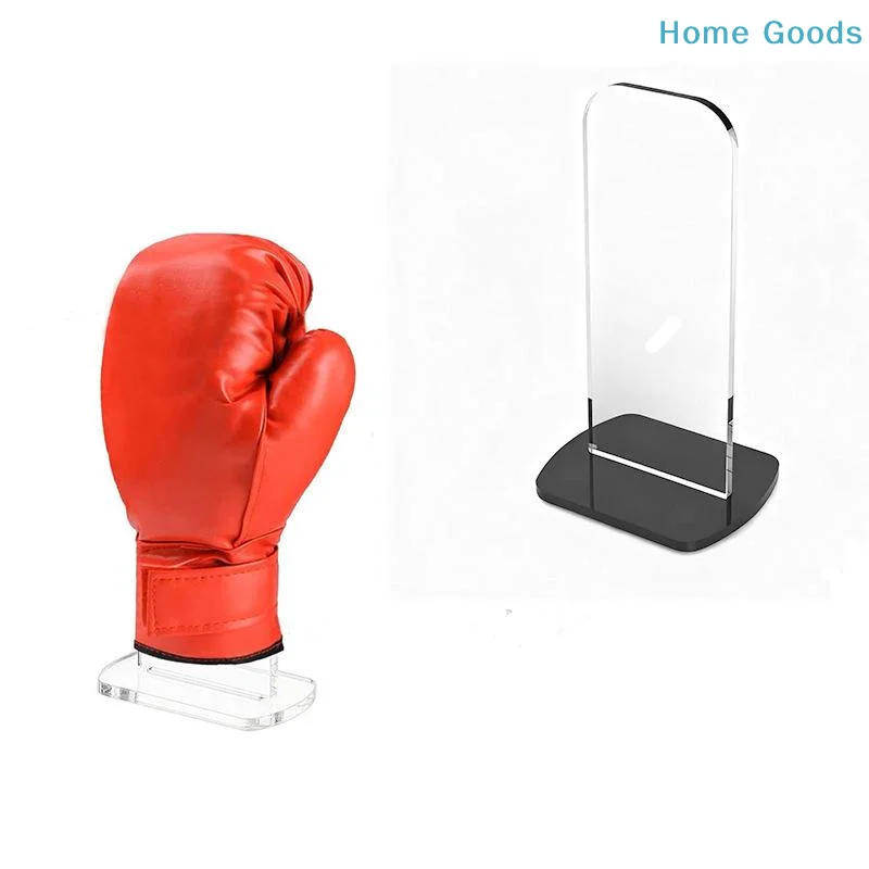 1PC Clear Acrylic Boxing Gloves Display Rack For Home Store Vertical Storage Stands Sports Glove Holders Desktop Organizer