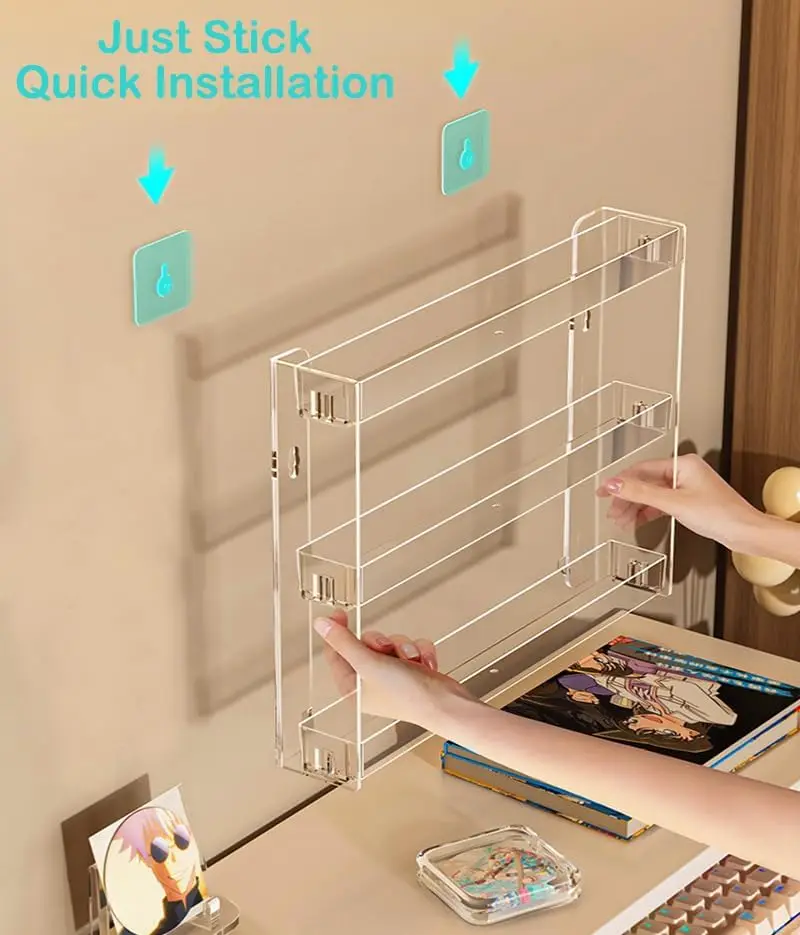 1Pack 3 Tier Paint Storage Display Rack for Acrylic Paint, Craft Storage Organizer, Nail Polish Organizer, Badges