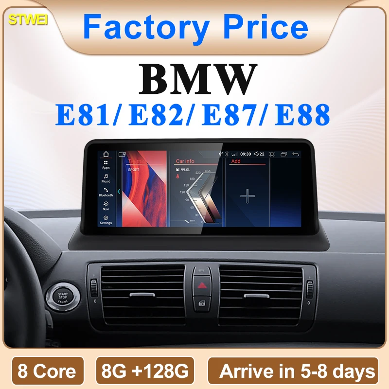 

2024 New ID6 ID7 ID8 UI Android System Wireless Carplay AUTO For BMW 1Series E81 E82 E87 E88 CCC CIC Car Video Players GPS NAVI