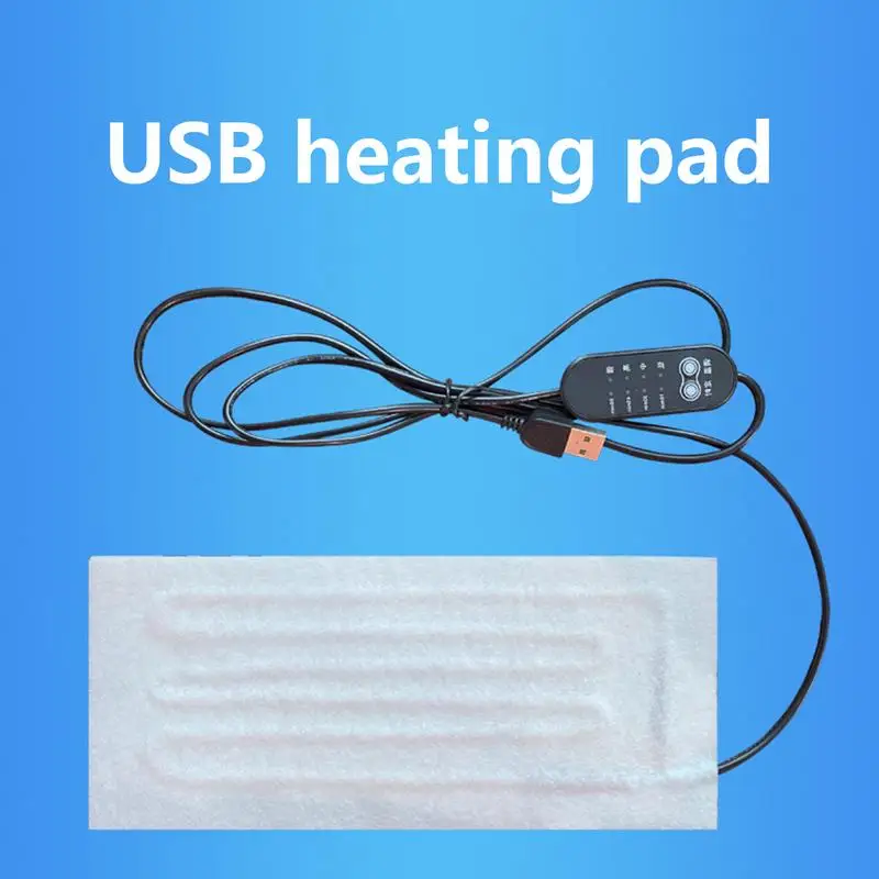 

1pc USB Heating Pad Electric Heated Sheet 4 Levels Temperature Adjustable Winter Warm Heater Mat Heated Clothing DIY Accessories