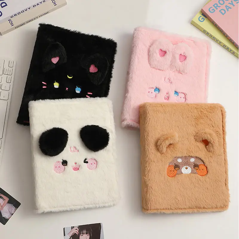 Weiche Plüsch A5 Binder Fotoalbum Fotokartenhalter Idol Foto Fotokarten Sammelbuch Kawaii Schule Briefpapier Bilderalben