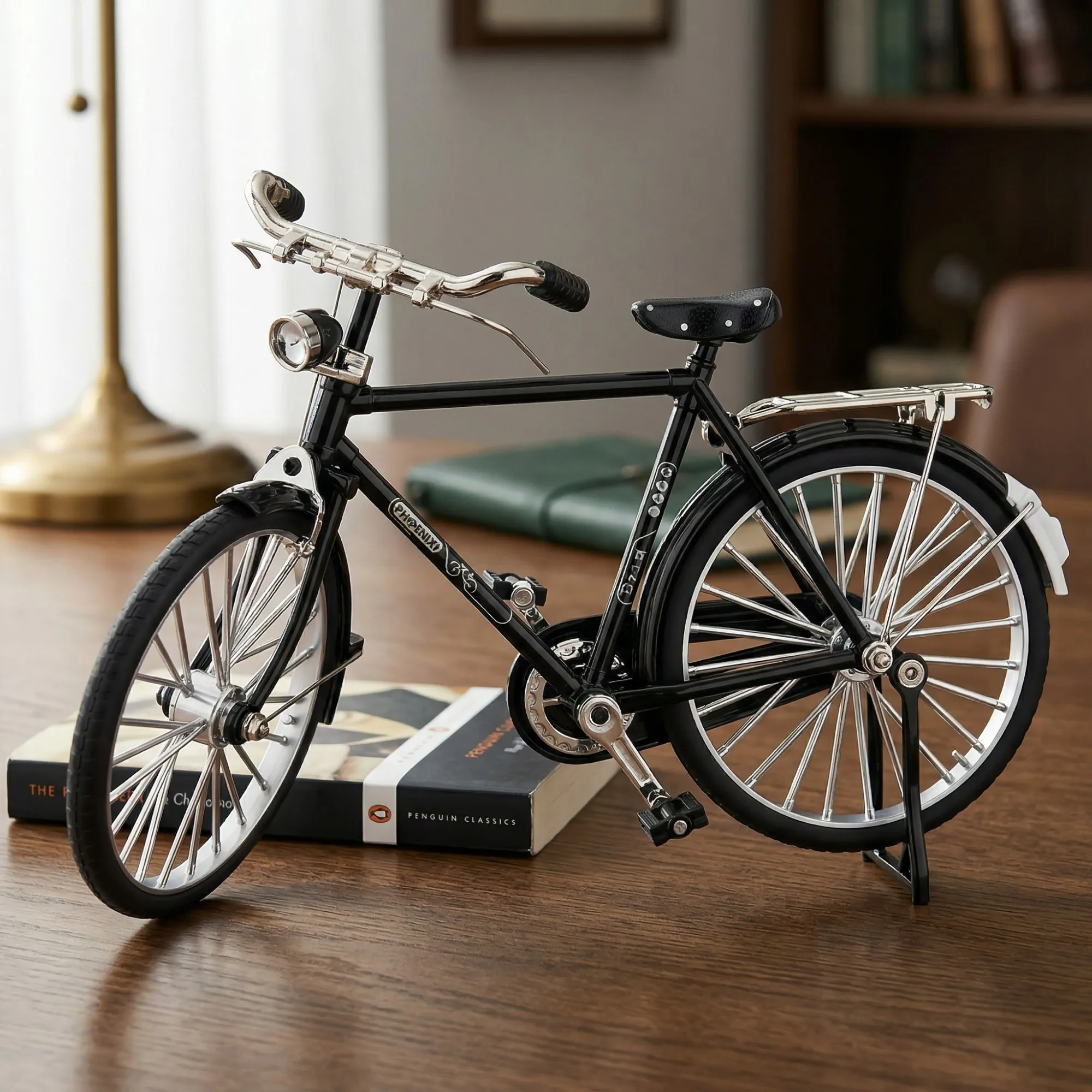 1:10 scale alloy classic retro 28-inch bicycle model toy decoration for DIY assembly miniature model