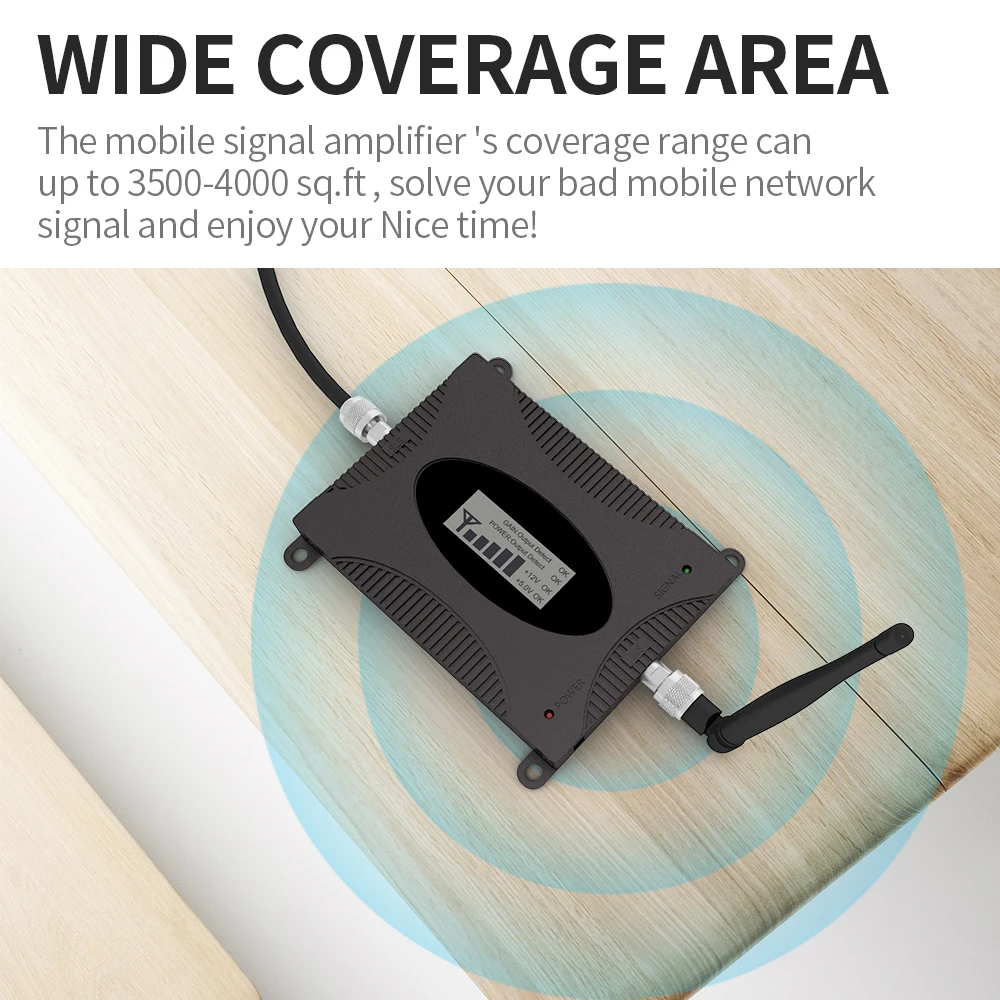 Lintratek 3G Cellular Signal Amplifier GSM Repeater 900 2G 3G 4G 1800 2100MHz 850 Mobile Phone Network Booster Yagi Antenna Set