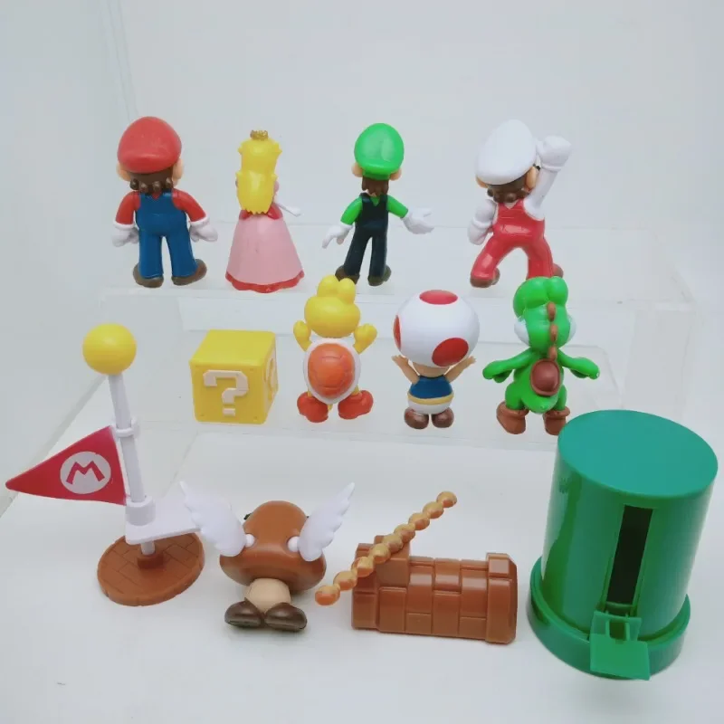 

12pcs Marios Game Movie Peripheral Action Figures Luigi Bowser Daisy Collection Decorative Accessories Children Toys Gifts