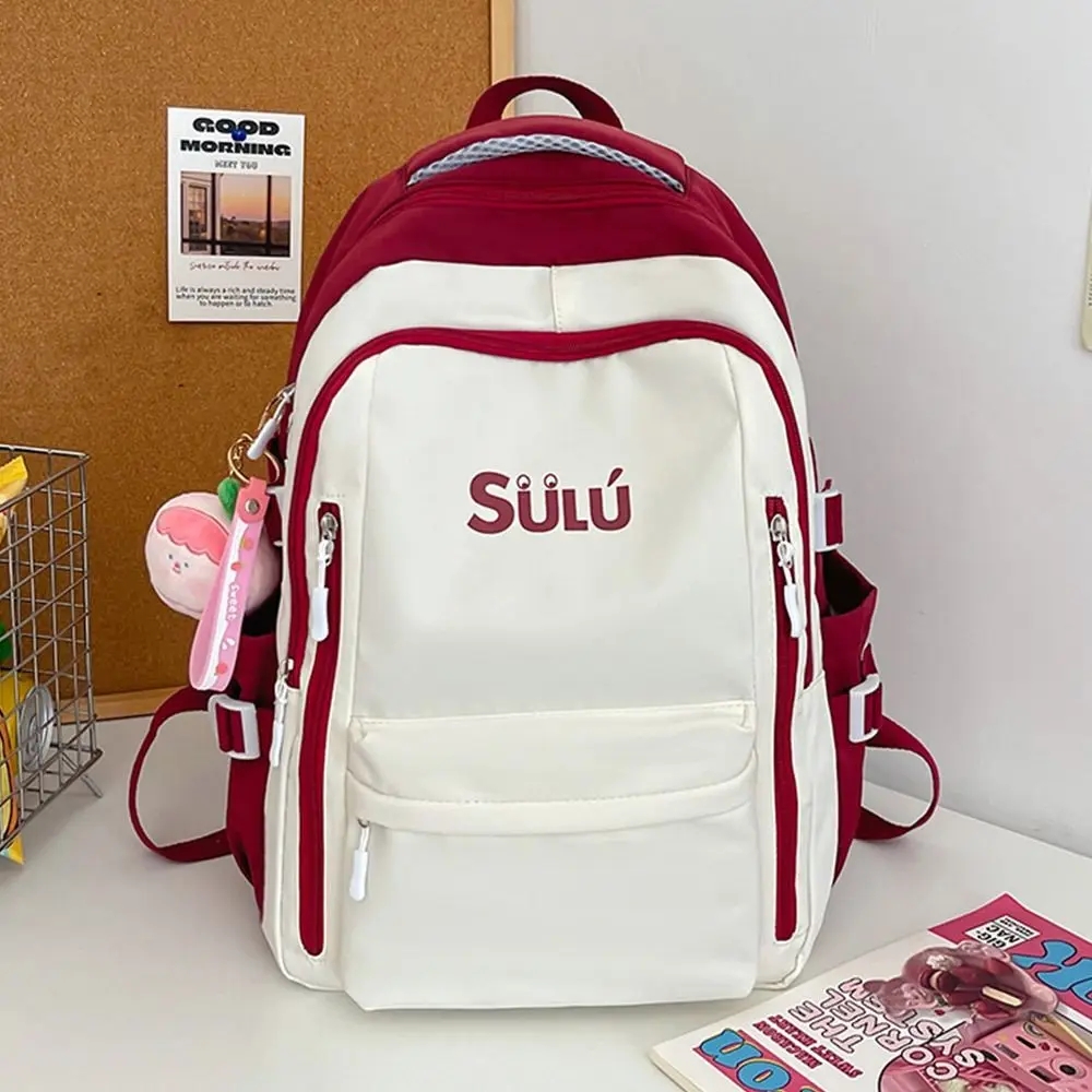 1Pcs New Lightweight Simple Backpack Nylon Large Capacity Teenagers Shoulder Bag Cute Storage Bag for Girls