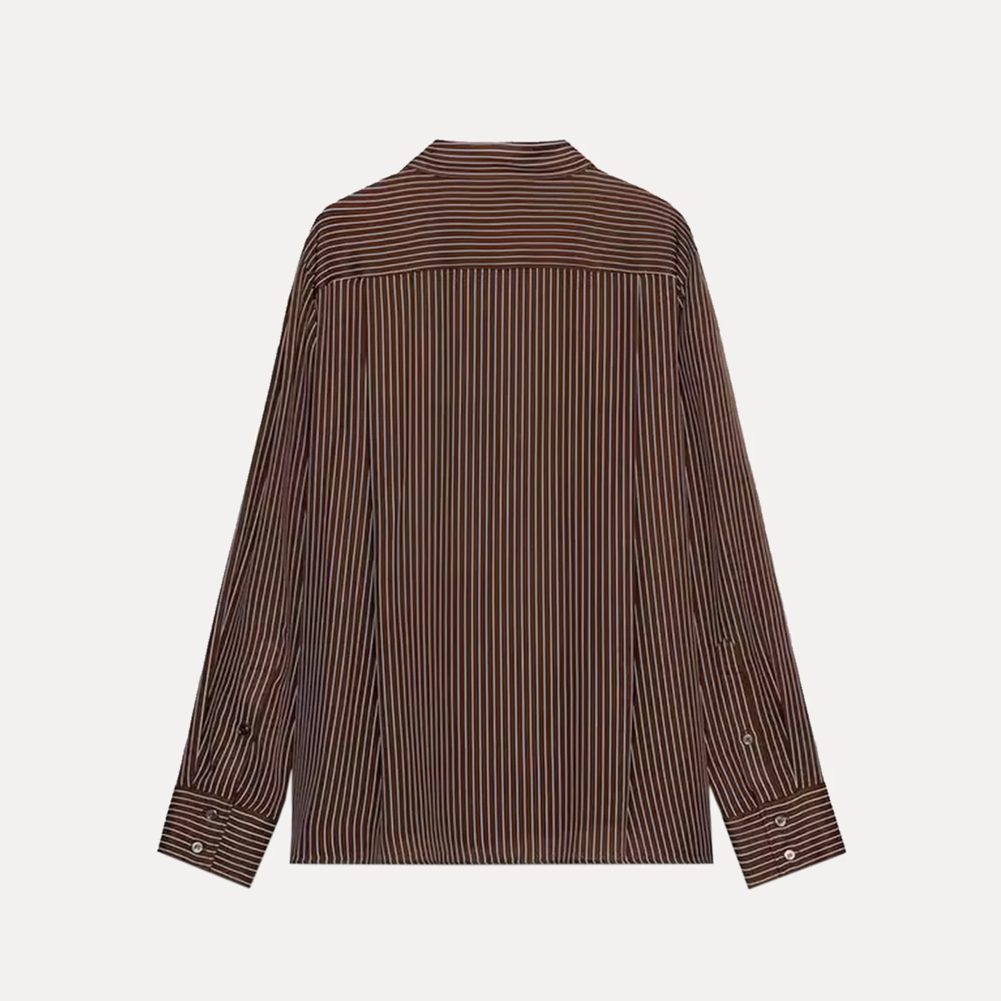 Z レディース ルーズ ロング スリーブ スタンドカラー マルチブルー カジュアル スタイル 2025 新作 秋 薄手 ストライプ柄