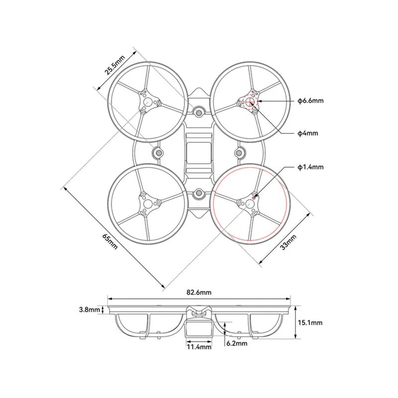 BETAFPV Air65 II Brushless Whoop Frame - 65mm Tiny Whoop FPV Racing Drone Frame