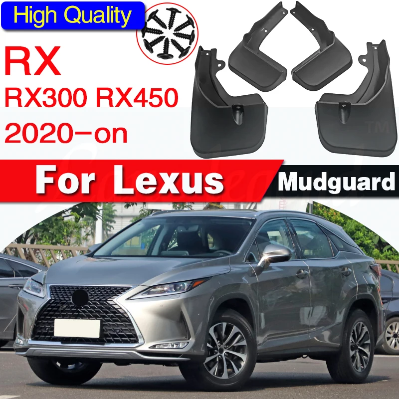 Mud Faps For Lexus RX RX300 RX450 2020-on Front Rear 4pcs Mudflaps Mudguards Car Accessories Auto Styline Splash Guard Fender