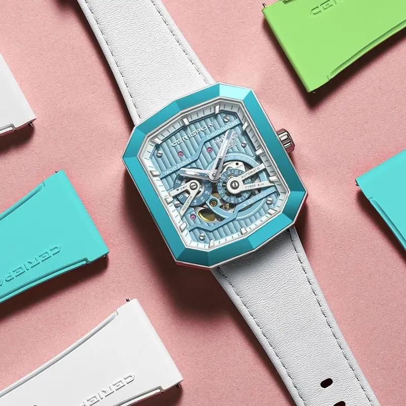 Часы-хронограф Женские, водонепроницаемые, с квадратным циферблатом