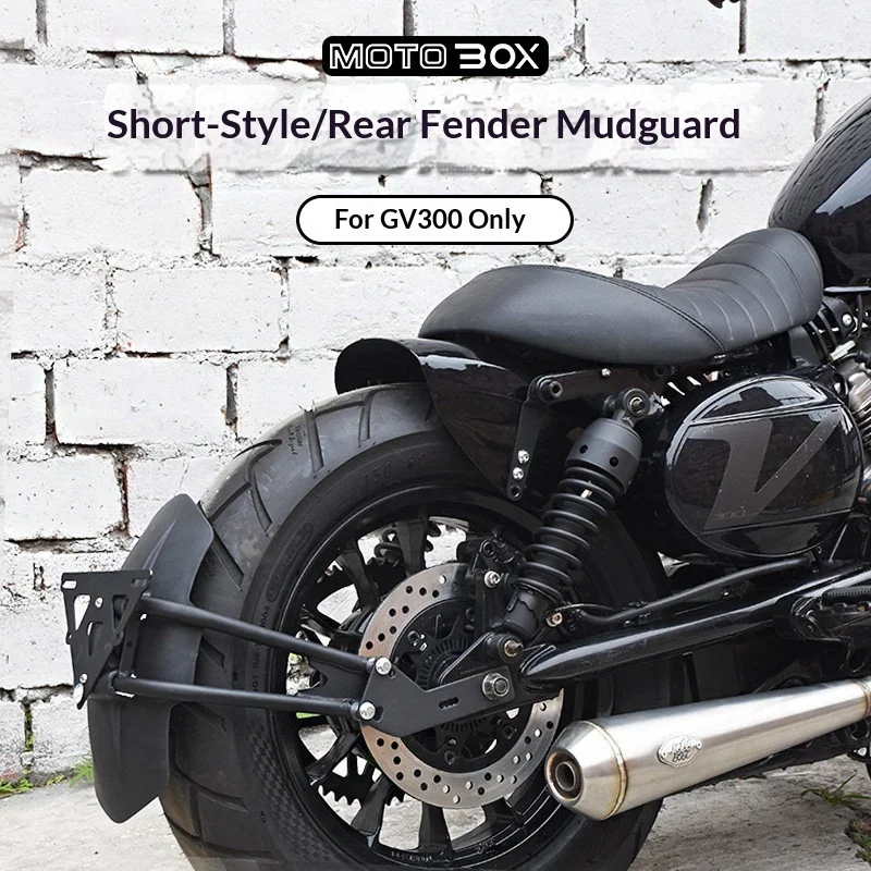 【Premium】For Hyosung GV300S modification parts, short tail rear mudguard, retro seat cushion, rear shield mudguard, license plat