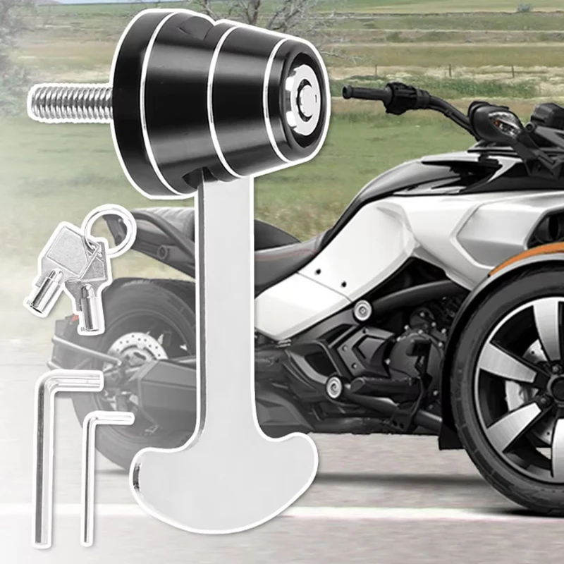 Aluminum High Quality Handlebar Helmet Lock for Can Am Spyder F3 RT Motorcycle Decorative Anti Theft Heavy Duty Accessories