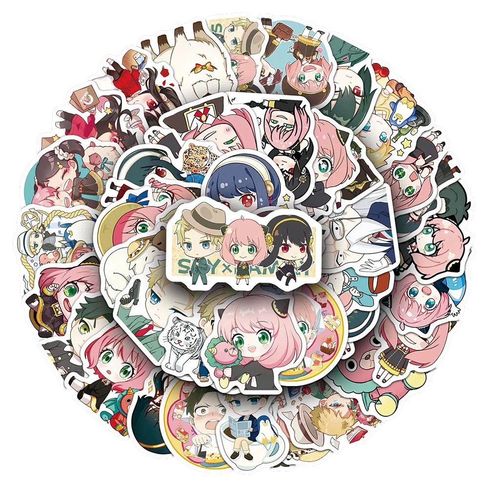 

10/30/50pcs Funny Japanese Anime SPY×FAMILY Stickers Cute Cartoon Decals Skateboard Luggage Phone Classic Manga Sticker Packing