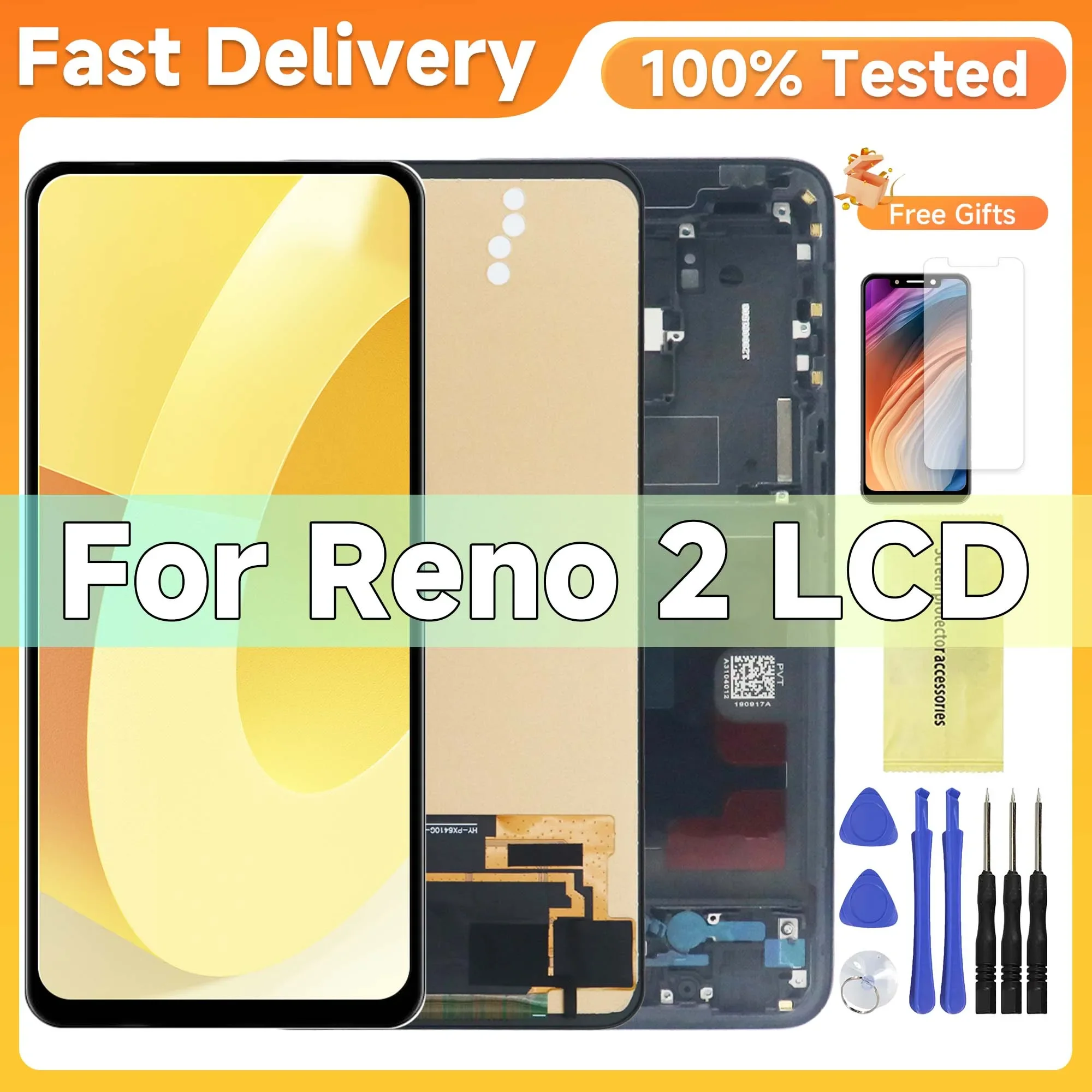 

6.5"For Oppo Reno2 LCD Display Touch Screen Digitizer Assembly For Reno 2 PCKM70, PCKT00, PCKM00, CPH1907 Repair Parts