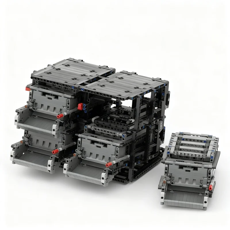 2478pcs MOC Assortment Box 4 Large Grab Containers Technical Universal Building Set Model Building Blocks Christmas Gifts Toy 3D