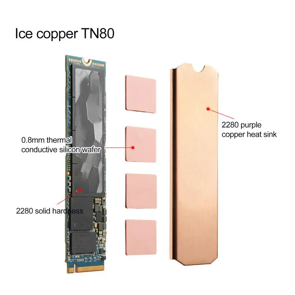 M.2 Ssd Heatsink Heatsink Kit with Thermal Tape M.2 Nvme Ssd Radiator Cooler for 2280 2242 2230 Solid State Drives Screw Tool