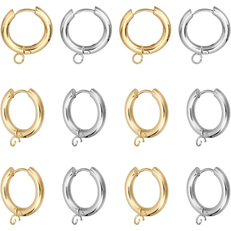 

Huggie Hoop Earrings Chunky Hoop Earring Sets Geometric Hoop Earrings for DIY Jewelry Making