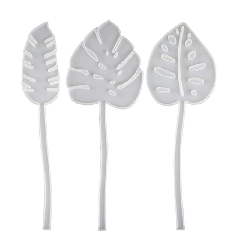 3Pcs DIY Epoxy Resin Molds Feather Turtle Back Leaf Flower Insert Desktop Decoration Silicone Mold Jewelry Tools