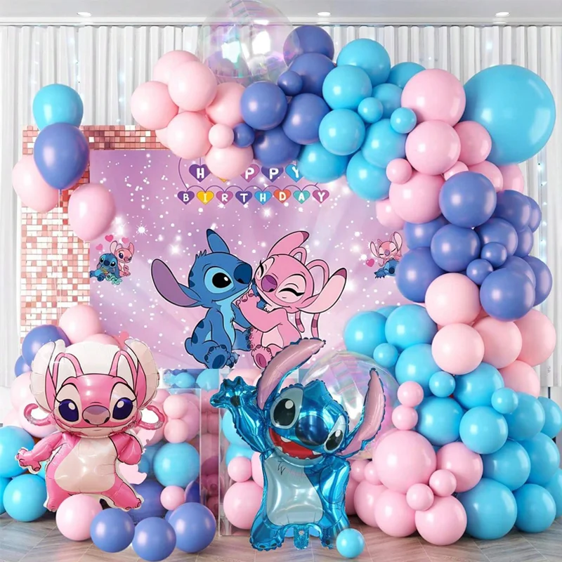 Kawaii غرزة الكرتون بالونات الحفلات مجموعة عيد الحب غرفة الديكور اكسسوارات استحمام الطفل لوازم الحفلات الاطفال اللعب الهدايا