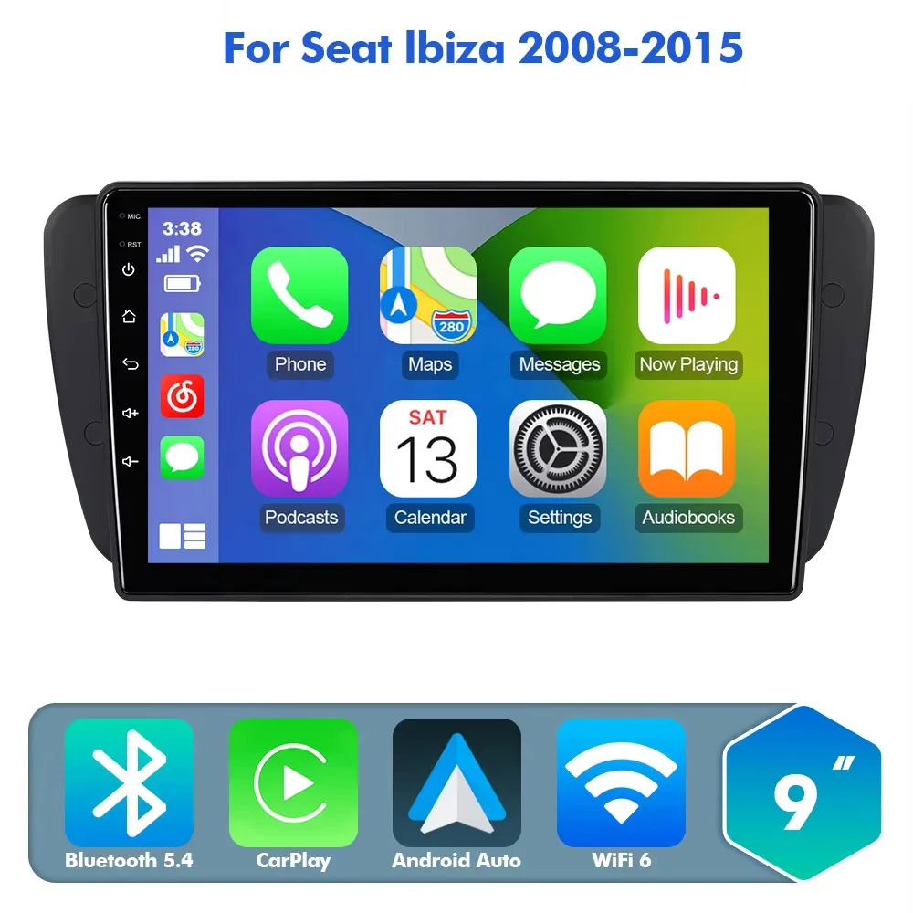 

Android 13 Car Radio For Seat Ibiza 6j (2009-2013)Multimedia, GPS, Carplay, 4G, FM, WIFI