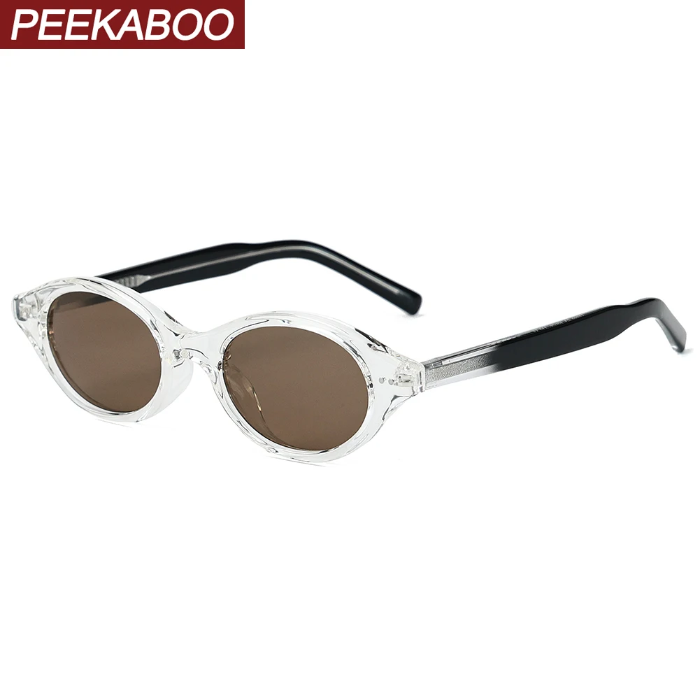 

Peekaboo small frame sunglasses retro women leopard black grey unisex polarized sun glasses for men uv400 accessories male