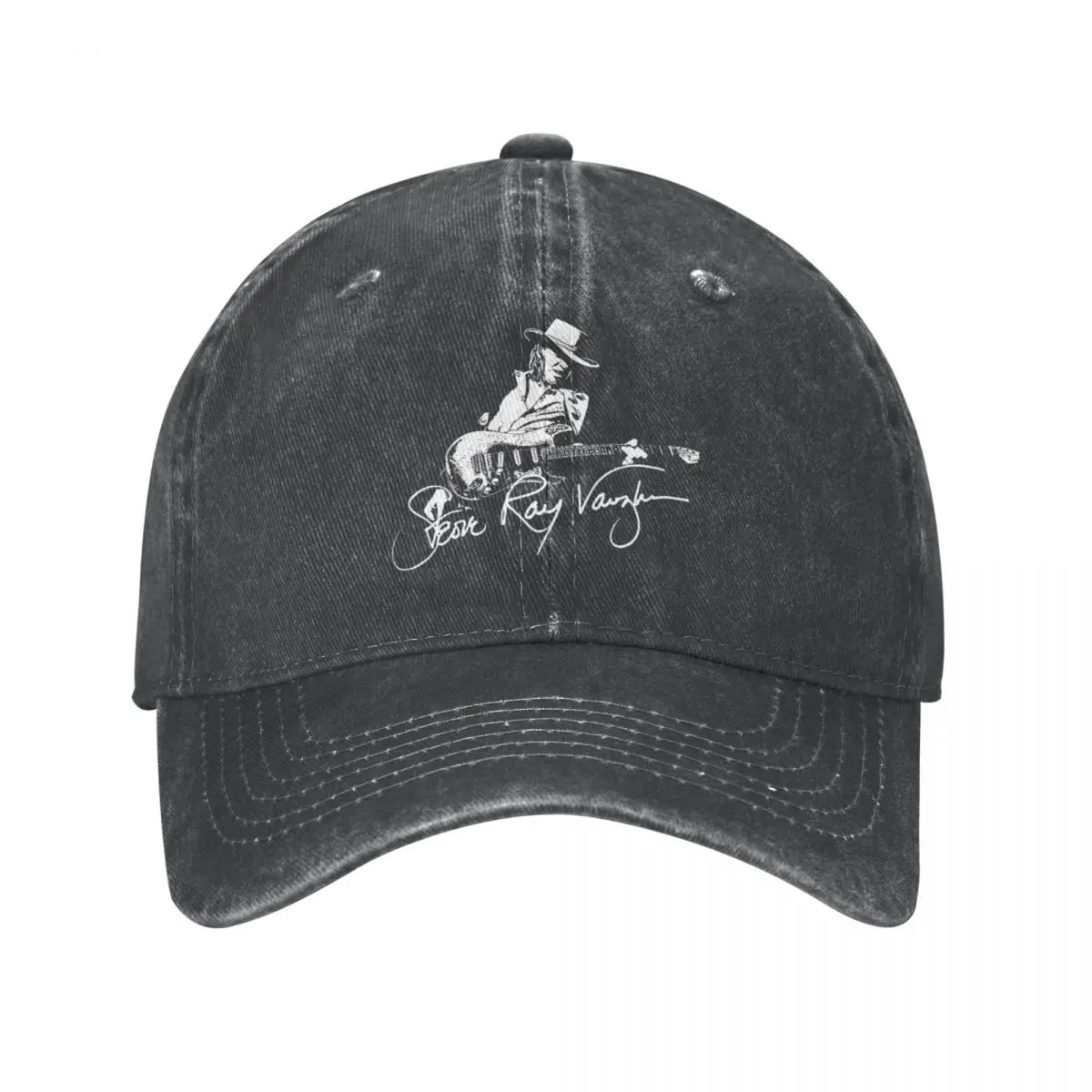 

Stevie Ray Vaughan Hand One Guitar Baseball Caps Distressed Denim Washed Cool Singer Sun Cap Unisex Style Outdoor Workouts Gift