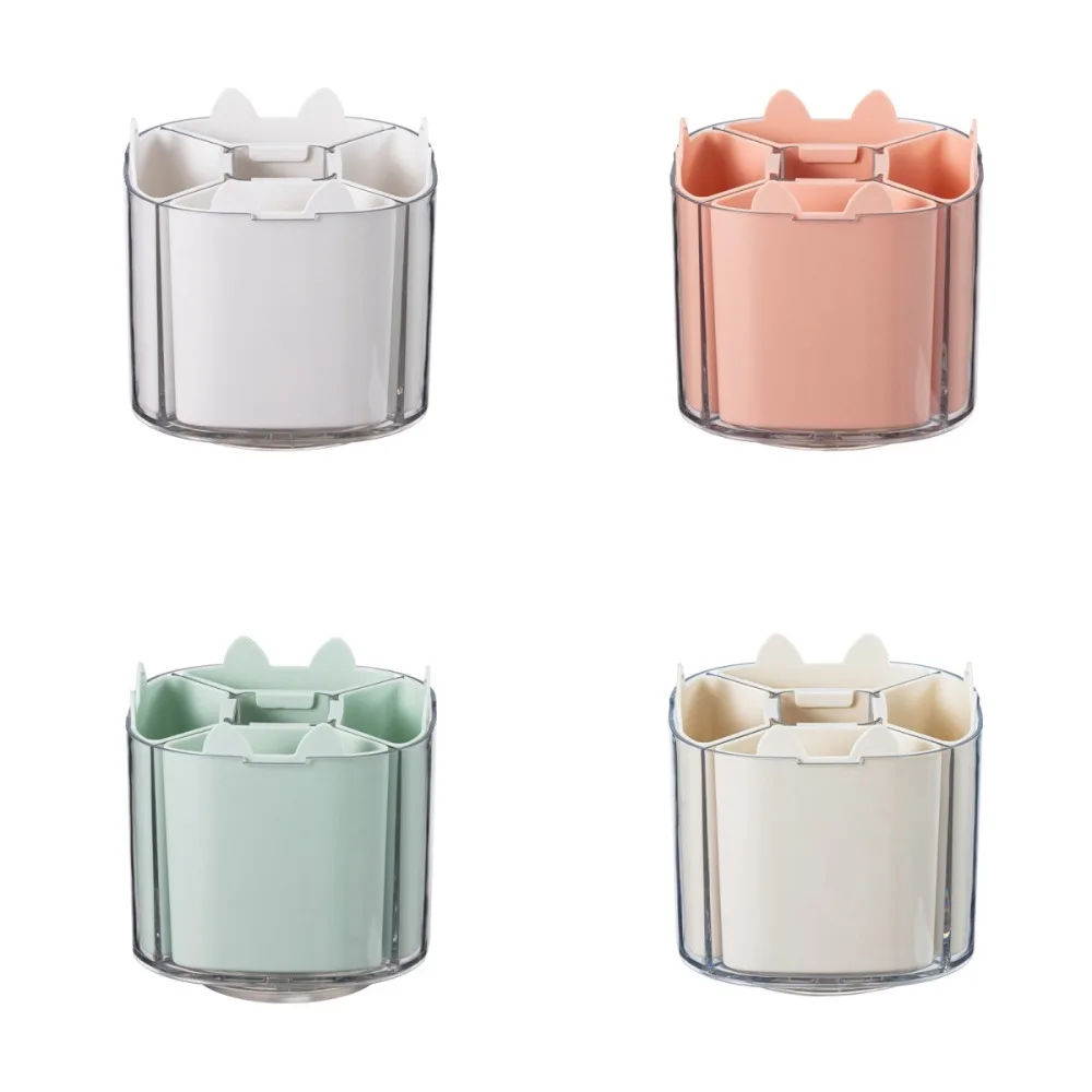 5 Grid to 9 Grid 360° Rotating Pen Holder Pencil Case Large Capacity Pen Storage Box Desktop Organizer Multifunctional