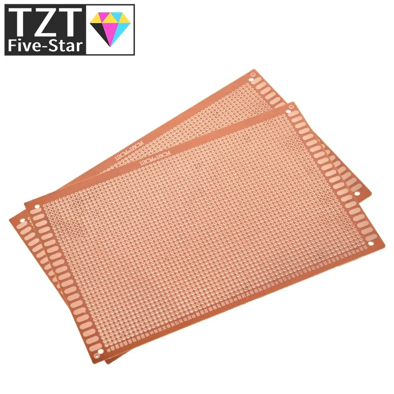 1pcs 12x18 cm 12*18cm Single Side Prototype 2.54mm PCB Breadboard Universal Experimental Bakelite Copper Plate Circuirt Board