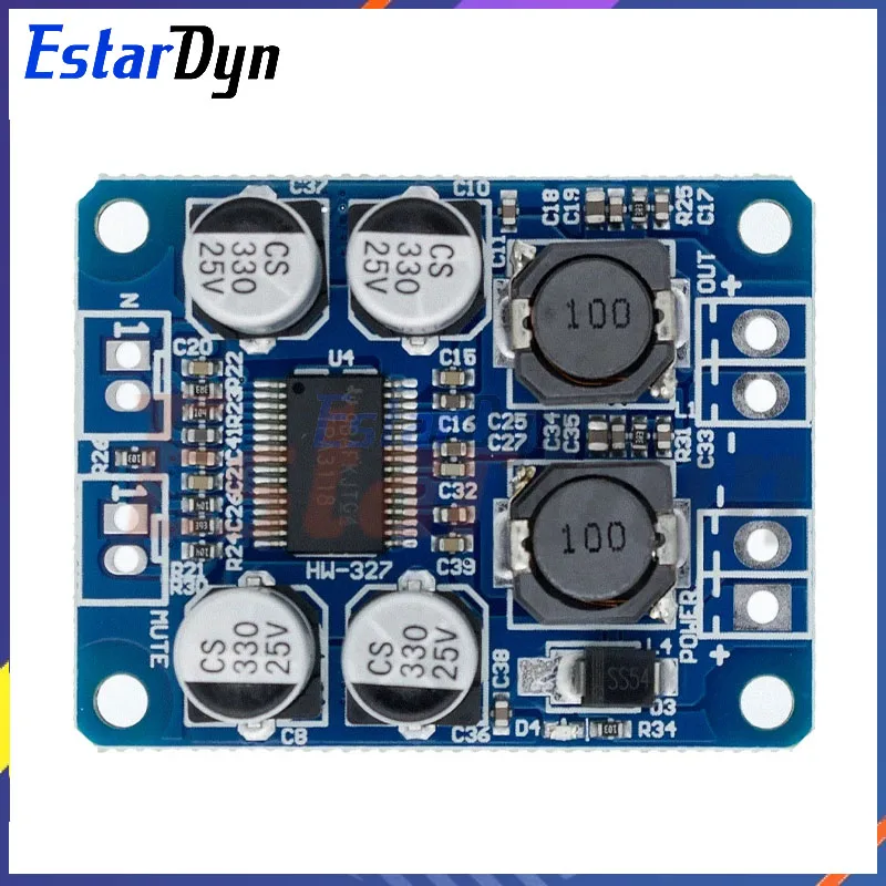 لوحة مضخم صوت رقمي أحادي من Estardyn ، وحدة أمبير ، أصلية ، TPA3118 ، 60W ، 32pin ، DC 12V-24V