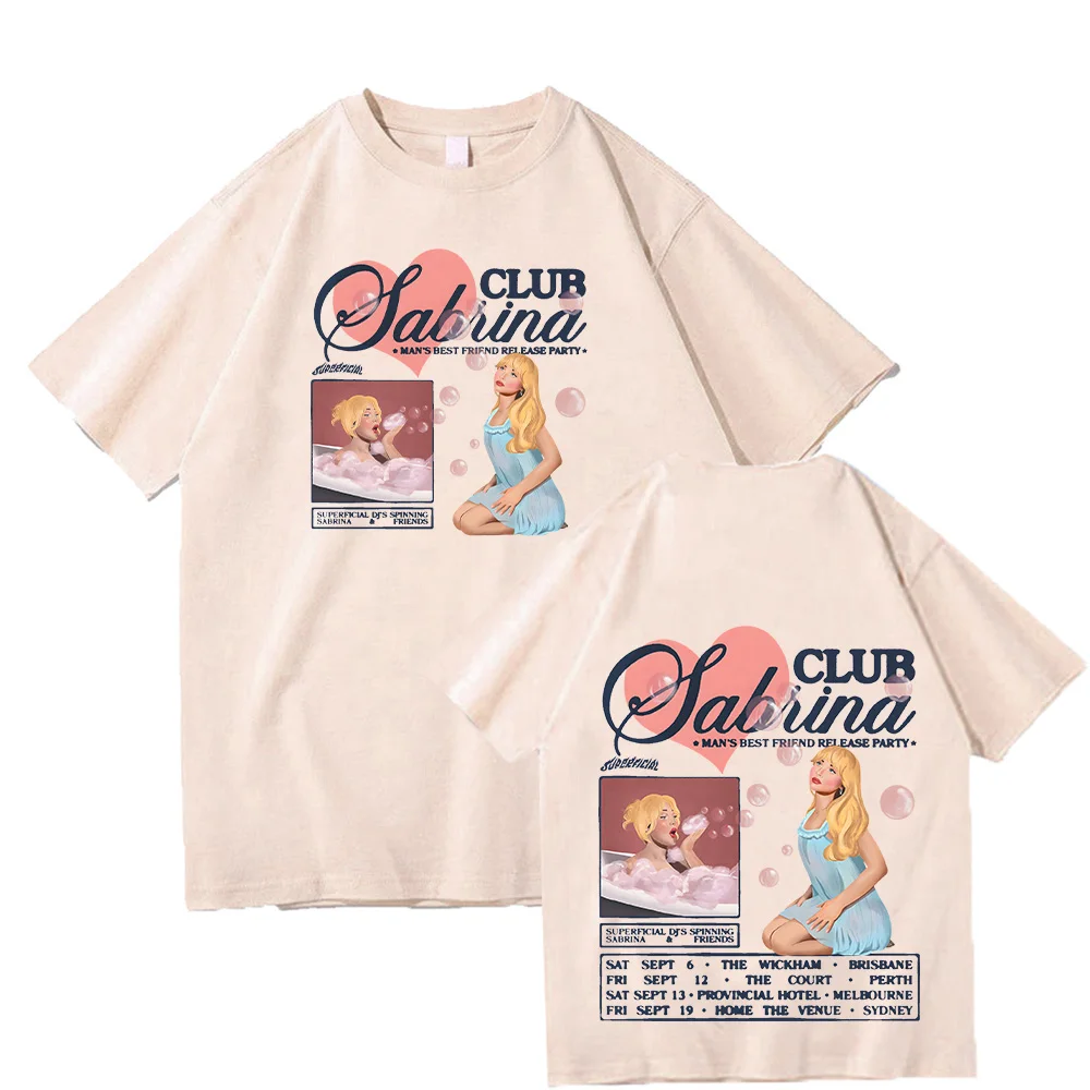 

Sabrina Man's Best Friend Party Tees Sabrina Carpenter Club for Fan Gifr T Shirts Y2k Kawaii Comfortable Cotton Clothing Unisex