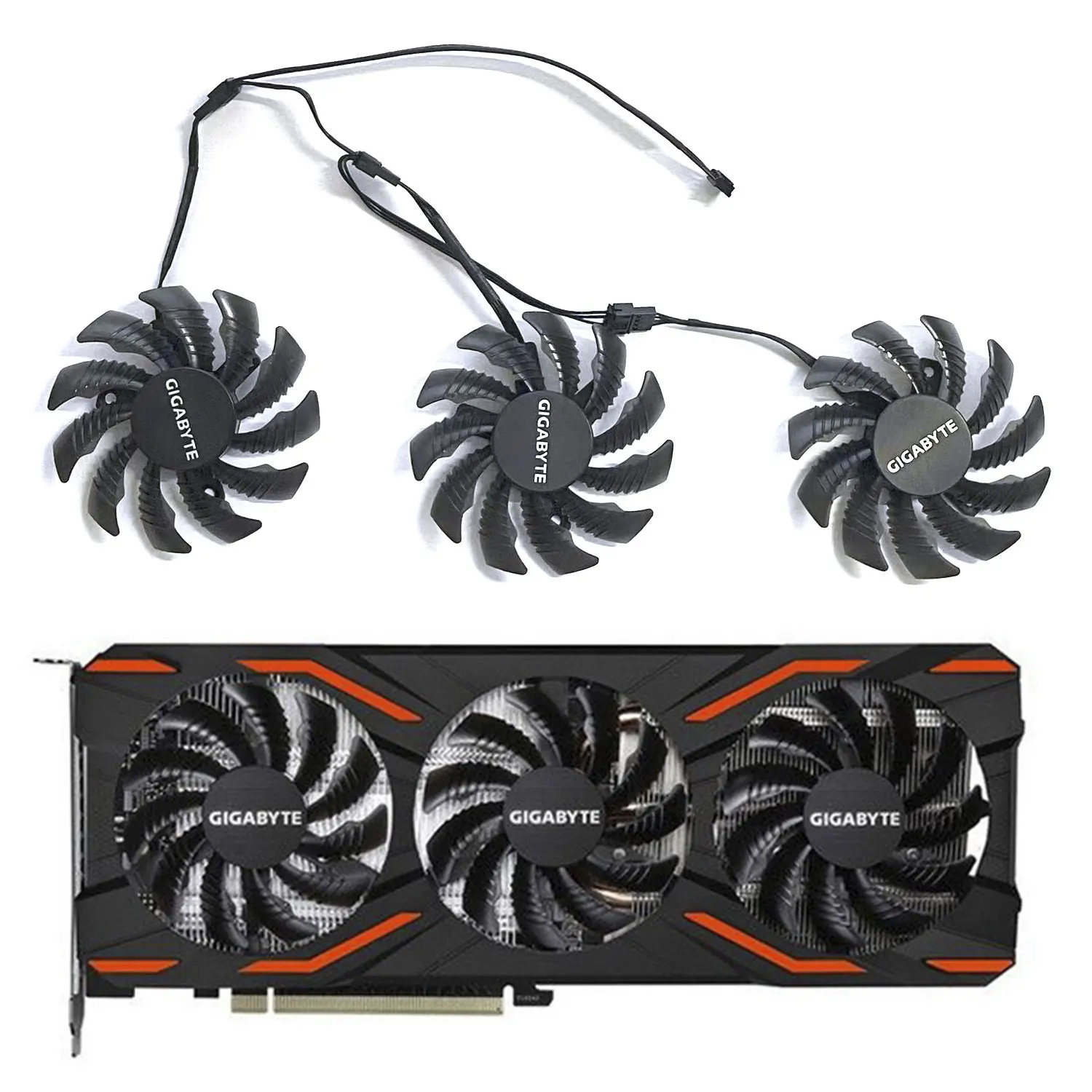 75MM PLD08010S12H T128010SU wentylator chłodnicy dla gigabajta AORUS GTX 1060 1070 Ti 1080 Ti G1 GV-N98T do gier GTX 980 970 960 NTITANX
