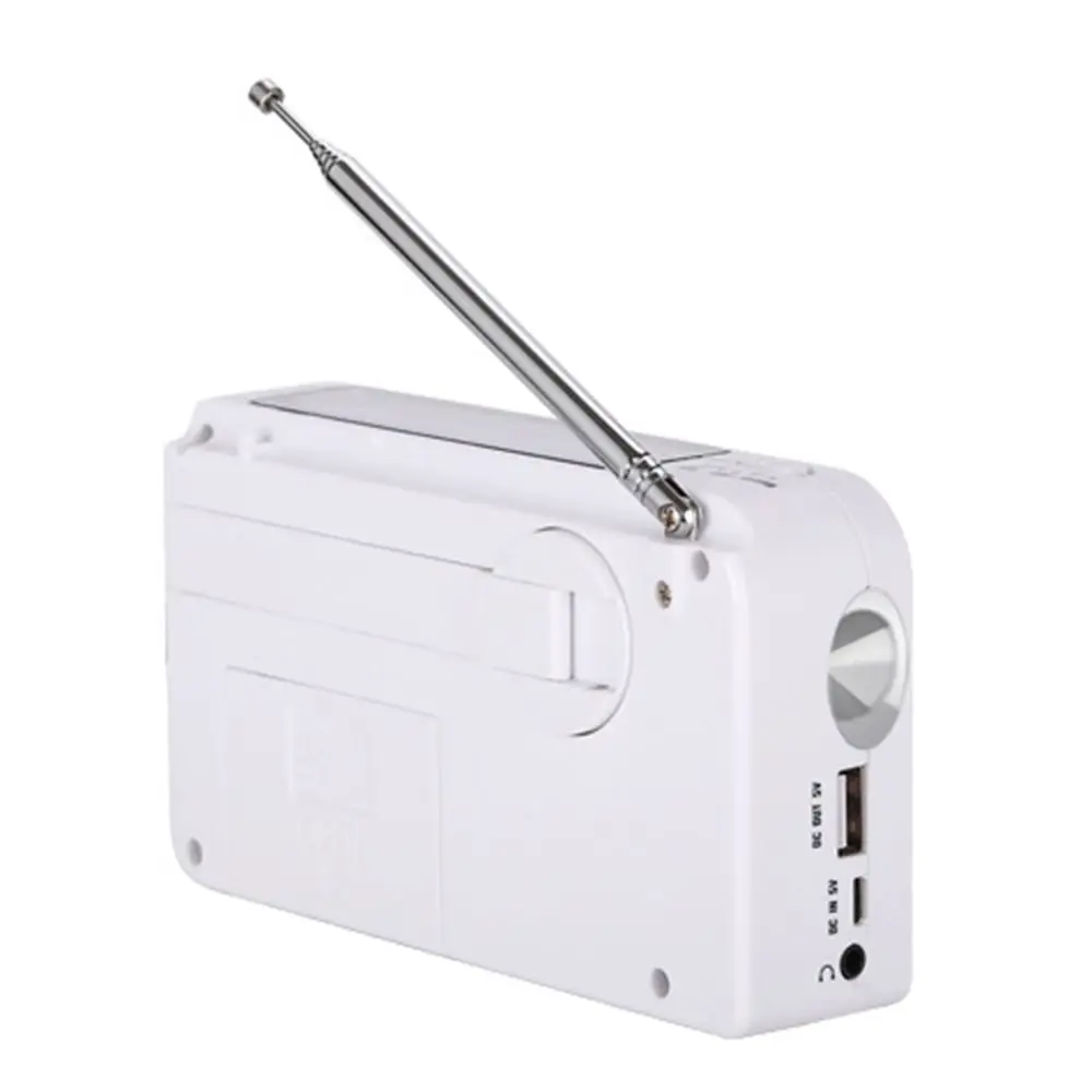 LED Solar Hand Crank Radio Solar Power SOS Alarm AM FM Radio 500mAh USB Charger Emergency Flash Light Disaster Prevention