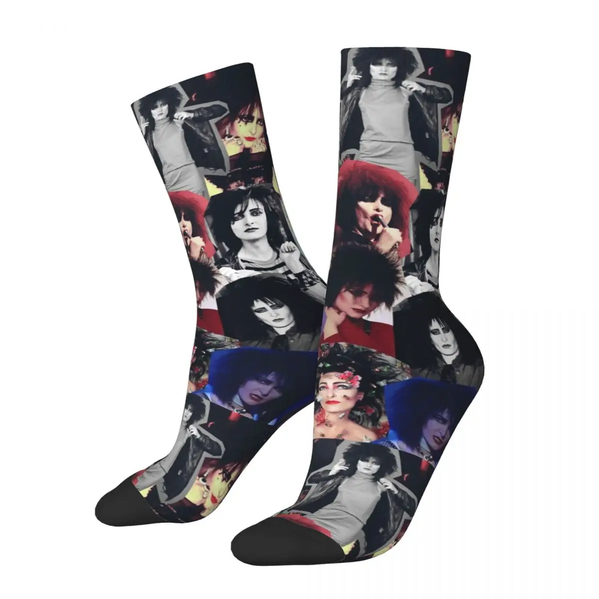 Vintage Siouxsie Sioux Collage De Banshees Merch Crew Sokken Compressie 80S Gothic Skateboard Lange Sokken Katoenen Verjaardagscadeaus