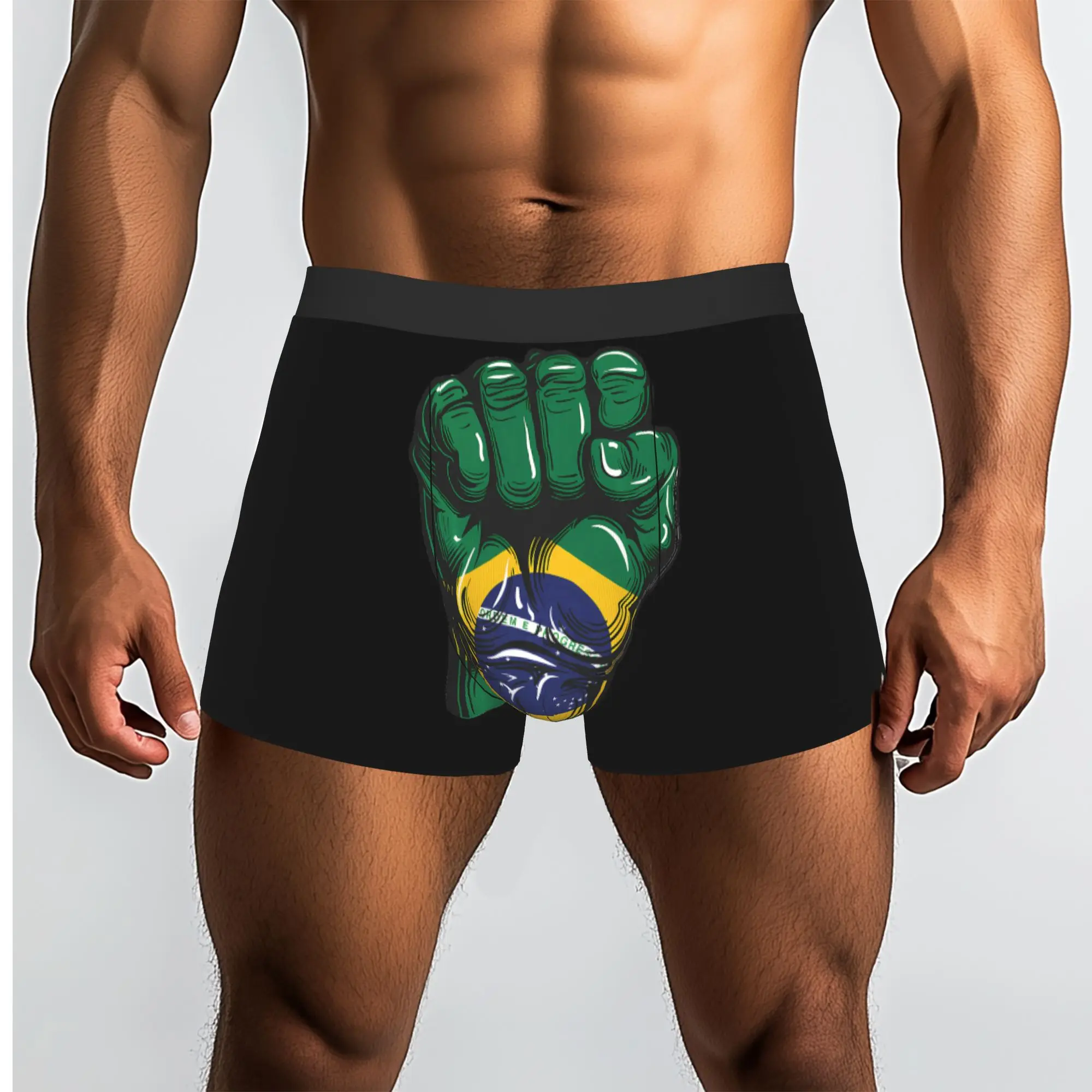 

Мужские трусы-боксеры Brazilian Pride Brasilian Roots Brasil, дышащие шорты-боксеры для мужчин