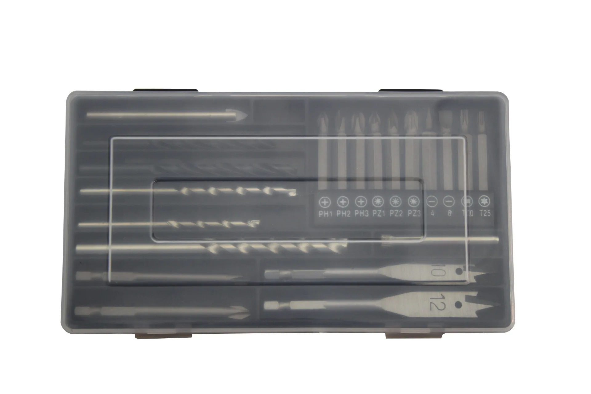Power tool matching drill bit, screwdriver batch head, tile drill, woodworking opening combination kit toolbox
