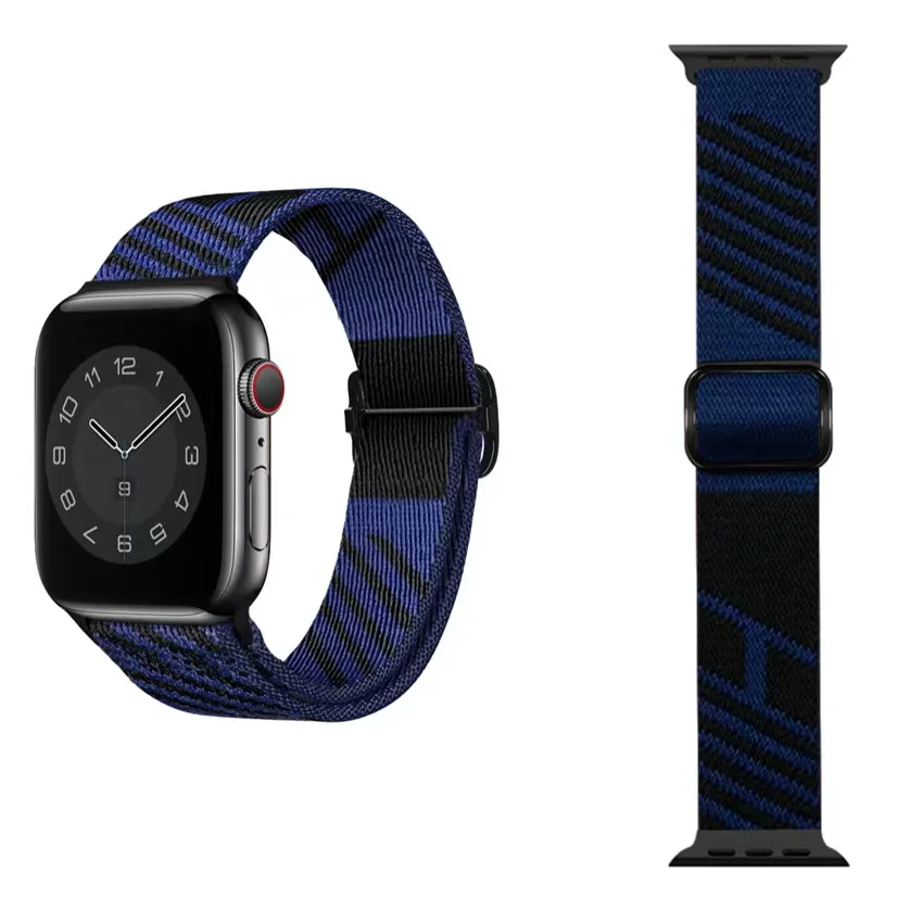 Adjustable Fabric Nylon Strap For Apple Watch Ultra Band 49mm 42mm 45mm 44mm Bracelet Correa For iWatch Series 8 7 40mm 41mm SE