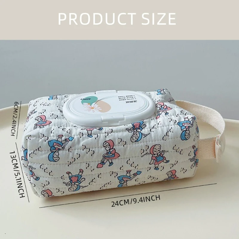 L5YF กลางแจ้ง Baby Wipes Dispenser ผ้าเช็ดทำความสะอาดกันฝุ่น Universal Quilted Wipes Case