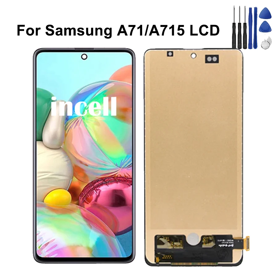 Super AMOLED For Samsung A71 Screen Replacement For Samsung A715 A715F A715FD LCD Display Touch Screen Digitizer Assembly