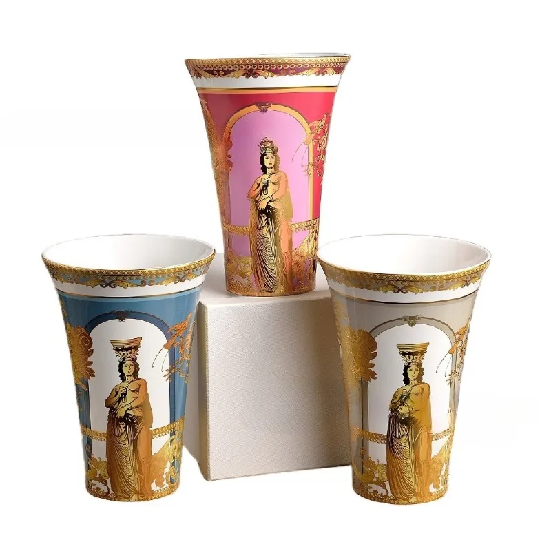 Niche ceramic living room flower arrangement villa light luxury home decoration
