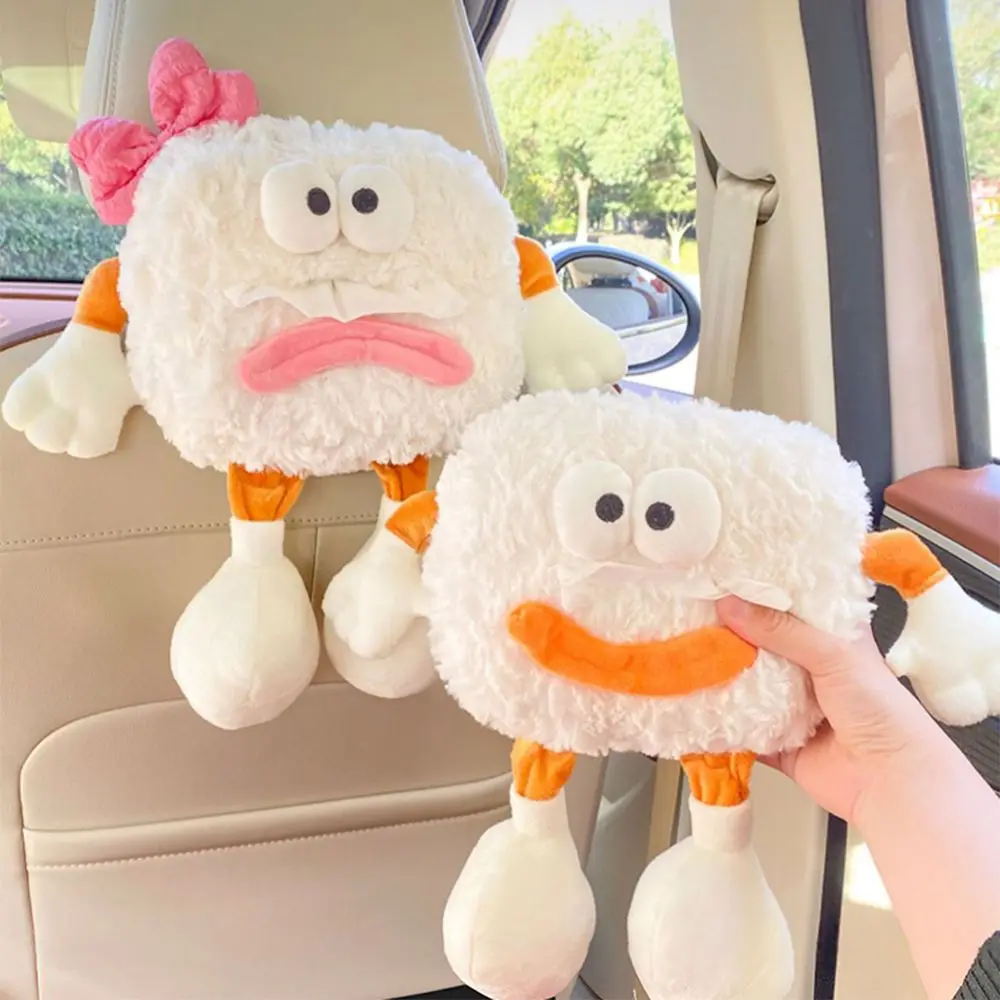 

Hanging Bag Cute Doll Car Tissue Box Soft Cartoon Car Armrest Box Big Feet Creative Car Interior Decorations Motor Vehicles