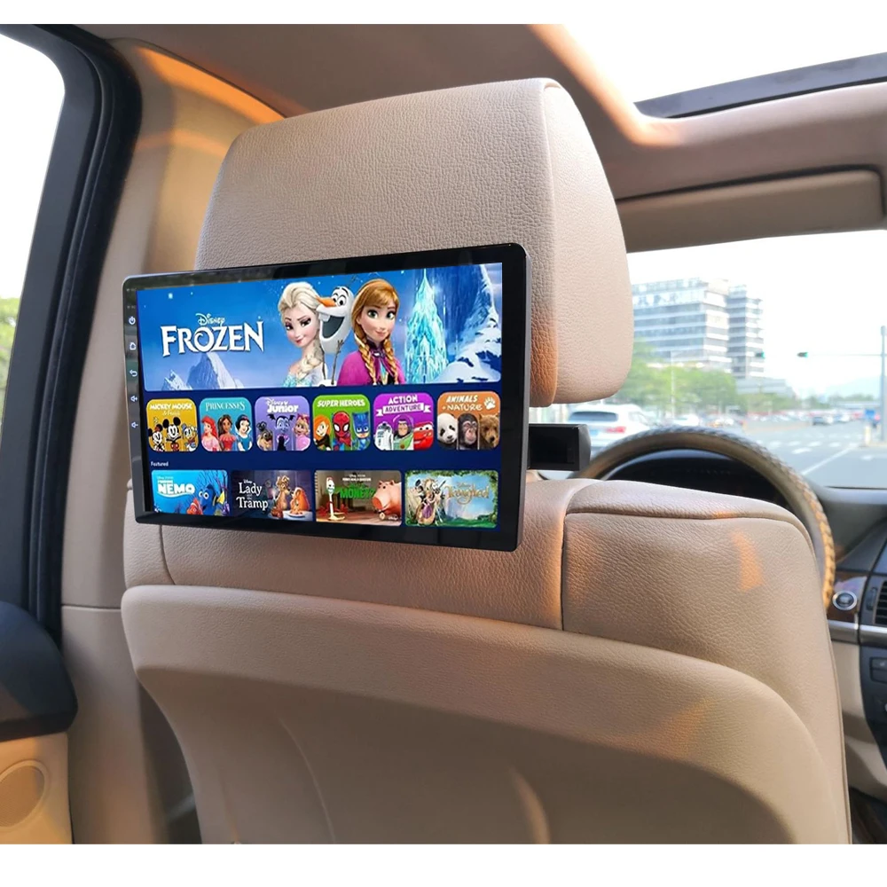 10,1 inch hoofdsteunmonitor voor auto, Android 10 tablet-pc, 4K FHD 1080 Wifi BT 32GB HDMI, entertainment voor de achterbank, mirroring, Android-app
