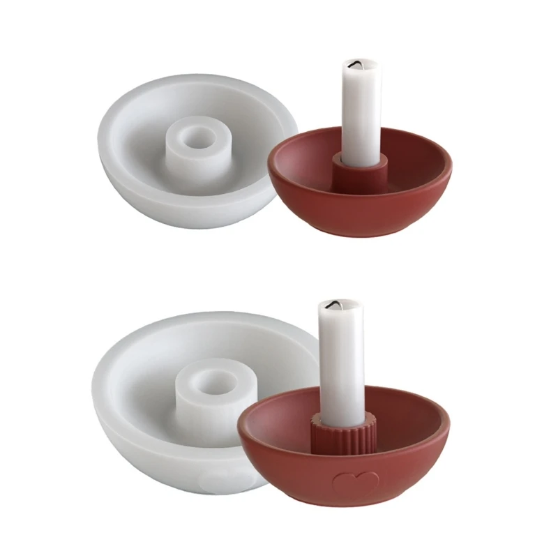 

652F Silicone Candlestick Molds Reusable 3D Epoxy Casting Molds for Creative DIY Home Decoration and Craft Projects