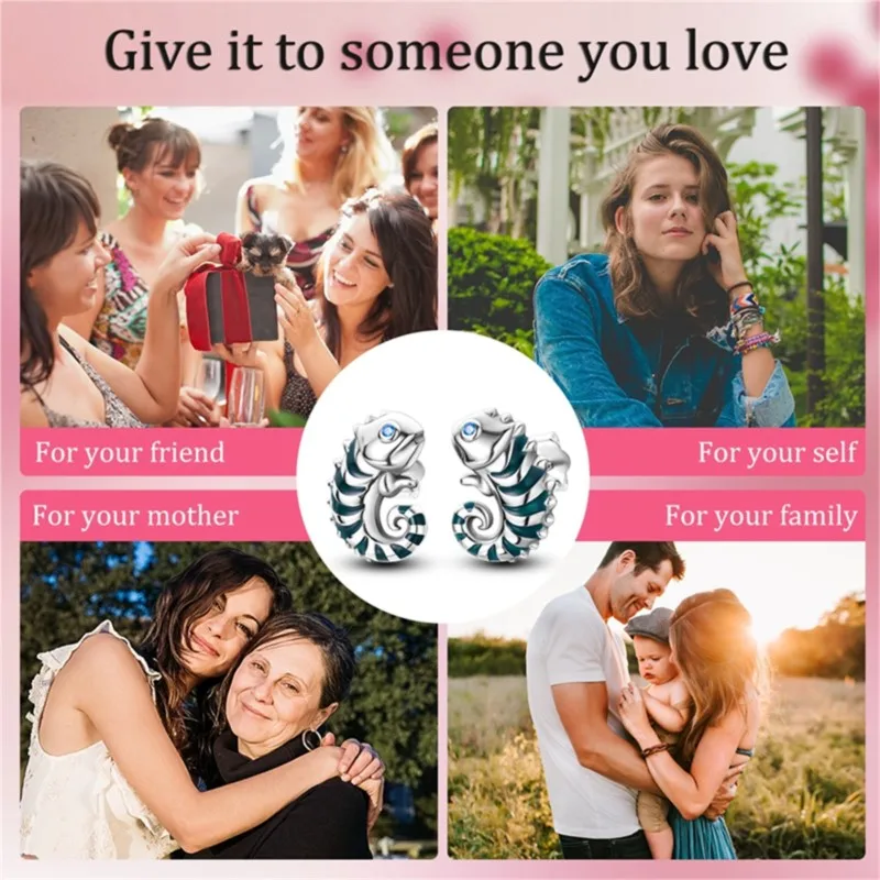 MISEFF 925 Sterling Silver Stud Earrings Temperature Sensing Chameleon Earrings For Wedding Engagement Party Birthday Gift