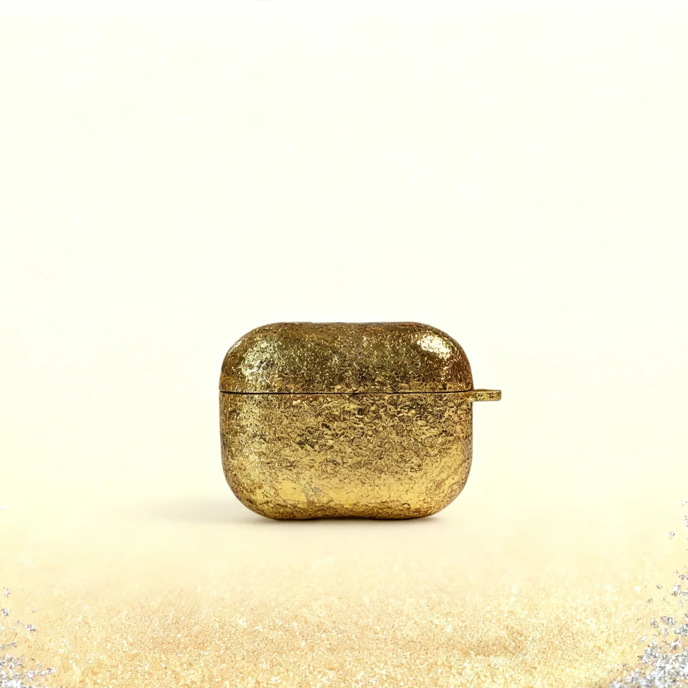 

Gold Earphone Case Cover For Airpods Pro 3 2025 Slicone Protective Cover Skin Accessorie For Airpods 1 2 3 4 Pro 2 Charging Box
